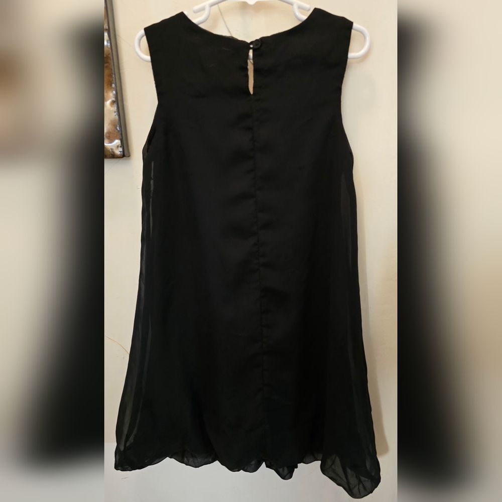 🧡 Cherokee Black Dress with Cream Floral Accents Kids M - Picture 7 of 7